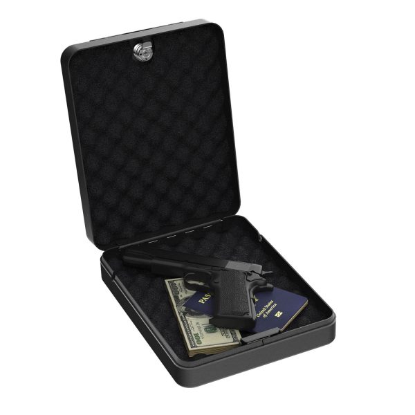 RPNB RP2001 Steel Security Handgun Safe, Black Firarm Lock Box