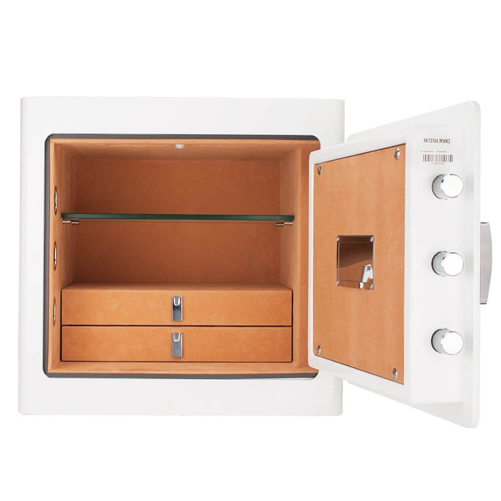 Barska AX13104 White Jewelry Safe - Tan Interior - Image 4
